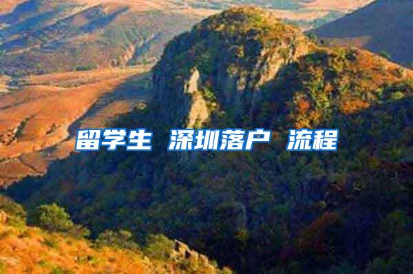 留学生 深圳落户 流程
