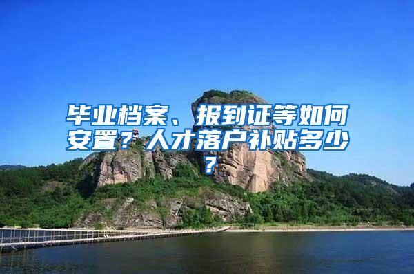 毕业档案、报到证等如何安置？人才落户补贴多少？