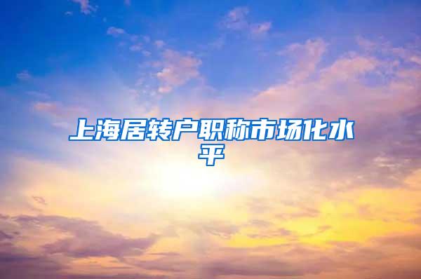 上海居转户职称市场化水平