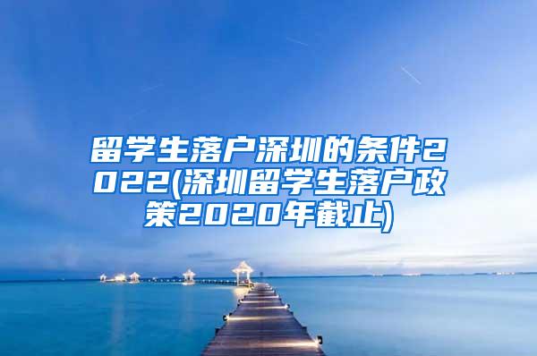 留学生落户深圳的条件2022(深圳留学生落户政策2020年截止)