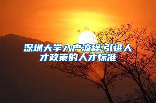 深圳大学入户流程,引进人才政策的人才标准