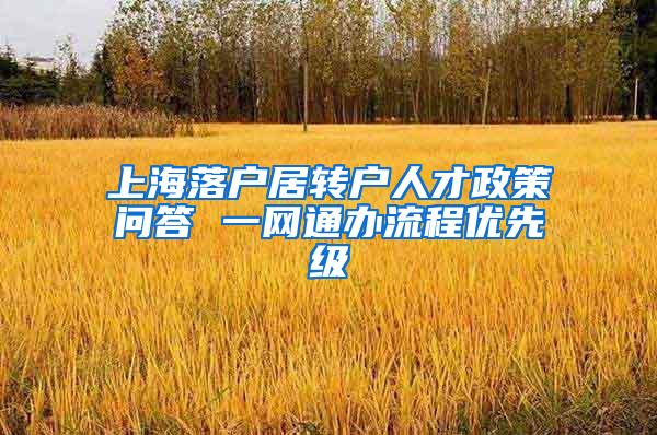 上海落户居转户人才政策问答 一网通办流程优先级
