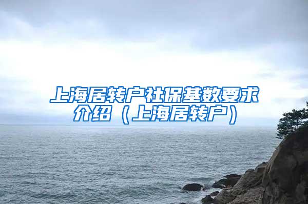 上海居转户社保基数要求介绍（上海居转户）