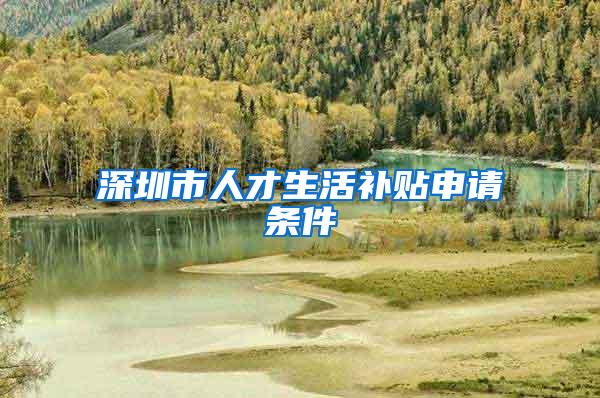 深圳市人才生活补贴申请条件