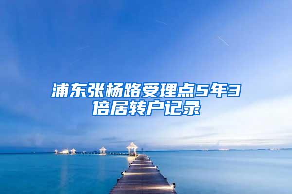 浦东张杨路受理点5年3倍居转户记录