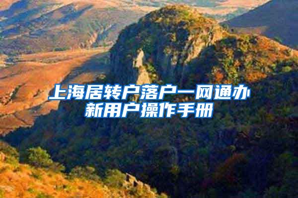 上海居转户落户一网通办新用户操作手册