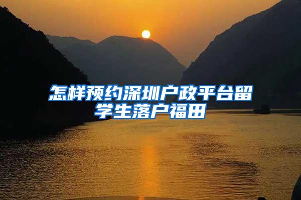 怎样预约深圳户政平台留学生落户福田