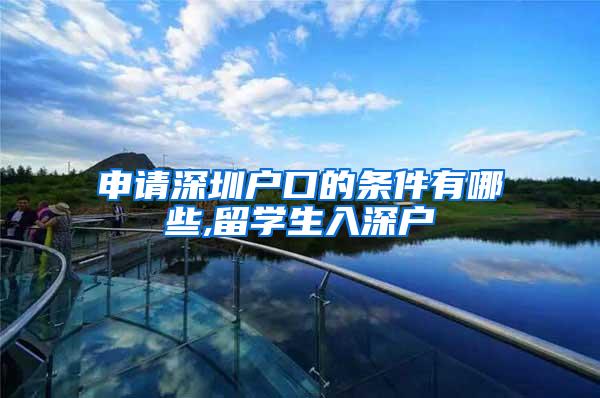 申请深圳户口的条件有哪些,留学生入深户