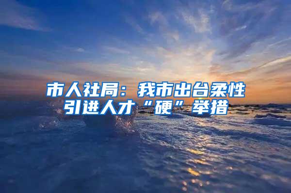 市人社局：我市出台柔性引进人才“硬”举措