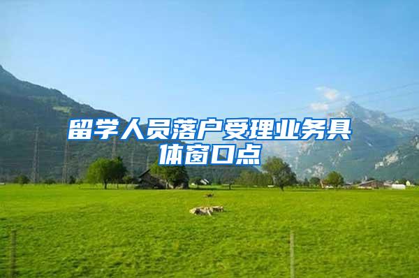 留学人员落户受理业务具体窗口点