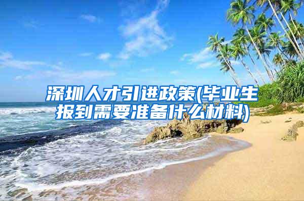 深圳人才引进政策(毕业生报到需要准备什么材料)