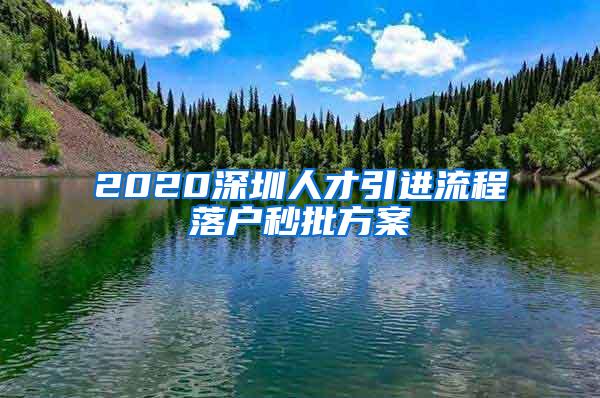 2020深圳人才引进流程落户秒批方案