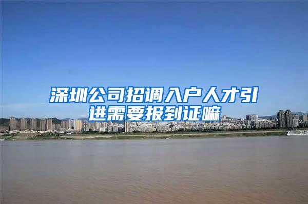 深圳公司招调入户人才引进需要报到证嘛