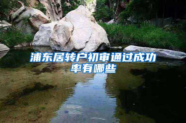浦东居转户初审通过成功率有哪些
