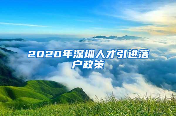 2020年深圳人才引进落户政策