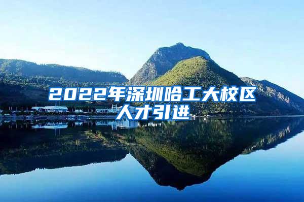 2022年深圳哈工大校区人才引进