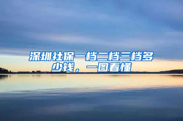 深圳社保一档二档三档多少钱，一图看懂