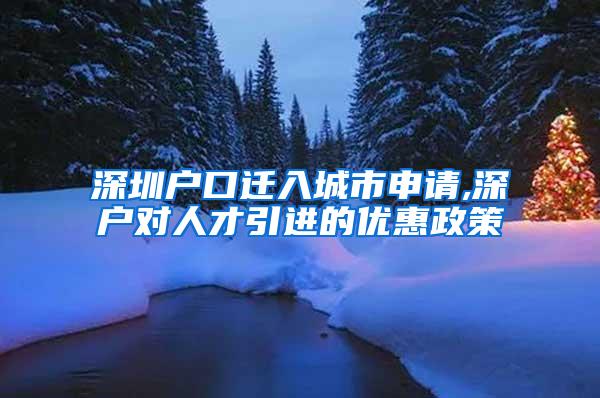 深圳户口迁入城市申请,深户对人才引进的优惠政策