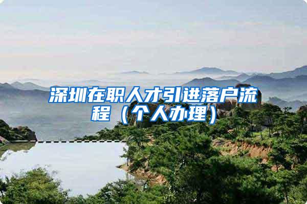 深圳在职人才引进落户流程（个人办理）