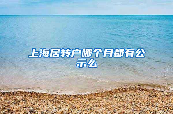 上海居转户哪个月都有公示么
