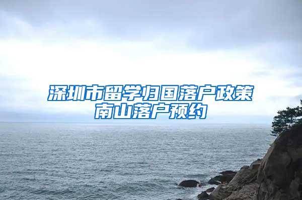 深圳市留学归国落户政策南山落户预约