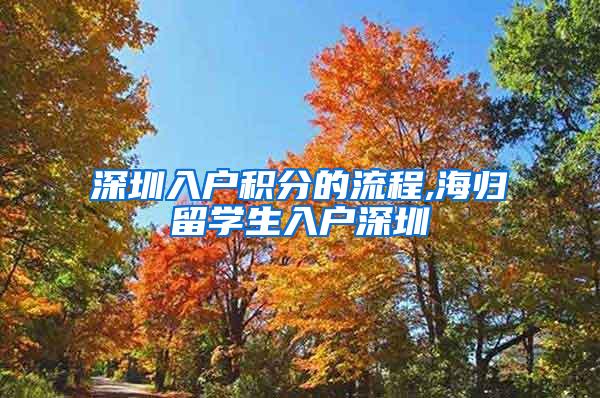 深圳入户积分的流程,海归留学生入户深圳
