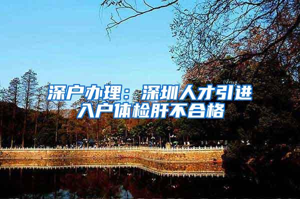 深户办理：深圳人才引进入户体检肝不合格