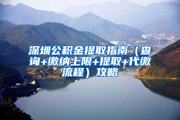 深圳公积金提取指南（查询+缴纳上限+提取+代缴流程）攻略