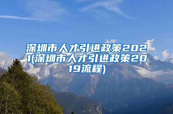 深圳市人才引进政策2021(深圳市人才引进政策2019流程)