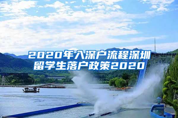 2020年入深户流程深圳留学生落户政策2020