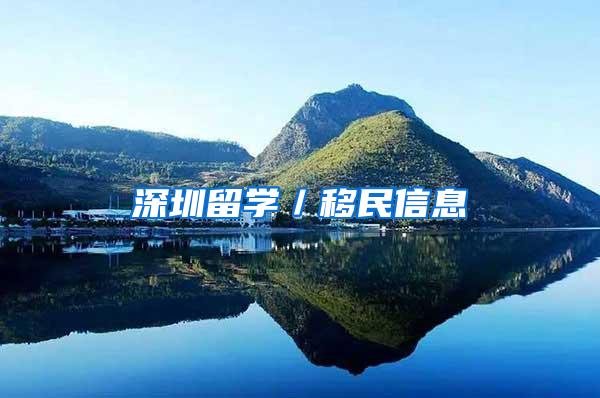 深圳留学／移民信息