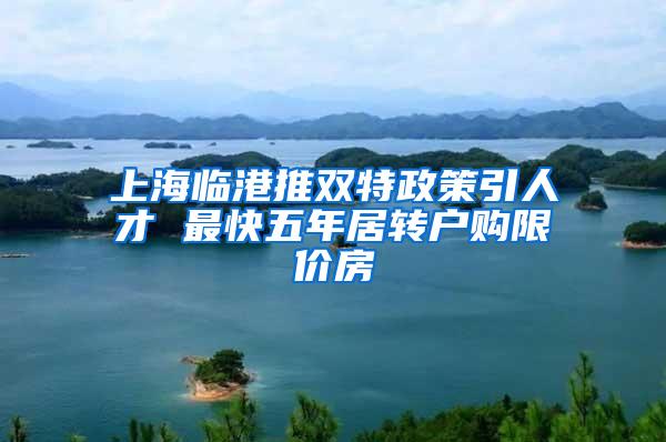 上海临港推双特政策引人才 最快五年居转户购限价房