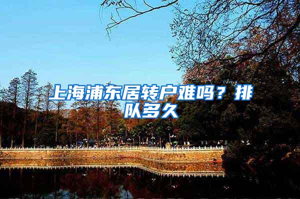 上海浦东居转户难吗？排队多久