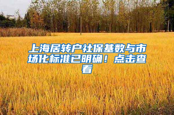 上海居转户社保基数与市场化标准已明确！点击查看