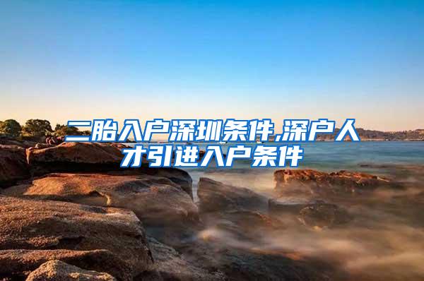 二胎入户深圳条件,深户人才引进入户条件