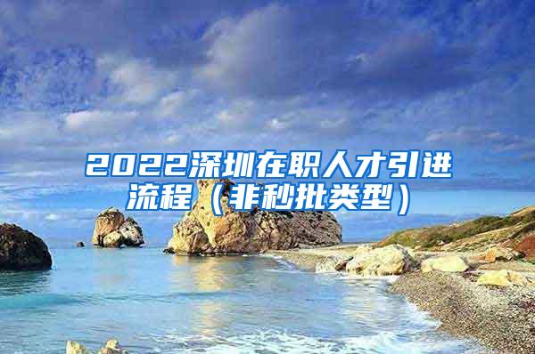 2022深圳在职人才引进流程（非秒批类型）