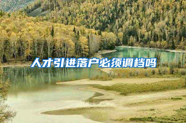 人才引进落户必须调档吗