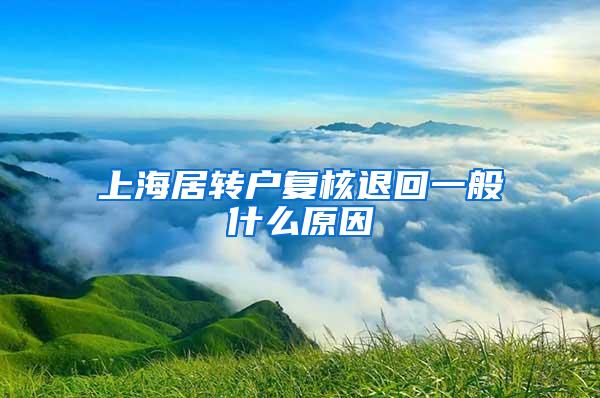上海居转户复核退回一般什么原因