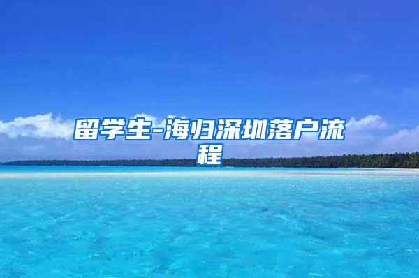 留学生-海归深圳落户流程