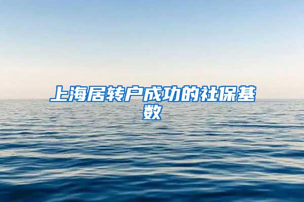 上海居转户成功的社保基数