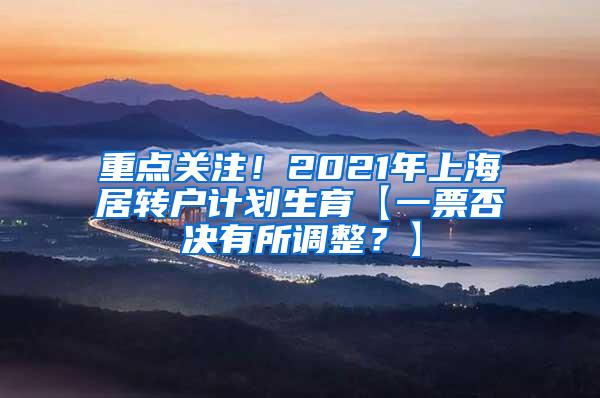 重点关注！2021年上海居转户计划生育【一票否决有所调整？】