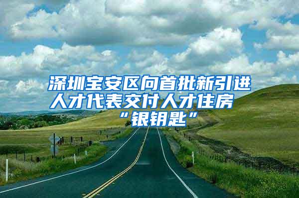 深圳宝安区向首批新引进人才代表交付人才住房“银钥匙”