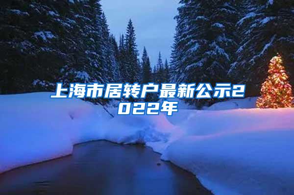 上海市居转户最新公示2022年