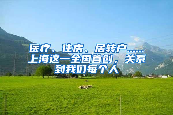 医疗、住房、居转户......上海这一全国首创，关系到我们每个人