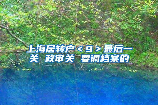 上海居转户＜9＞最后一关 政审关 要调档案的