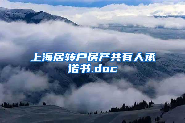 上海居转户房产共有人承诺书.doc