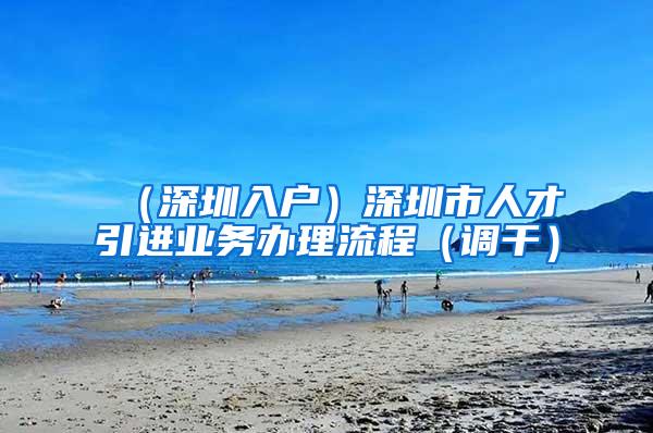 （深圳入户）深圳市人才引进业务办理流程（调干）