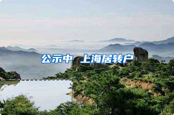 公示中 上海居转户