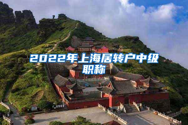 2022年上海居转户中级职称