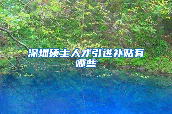 深圳硕士人才引进补贴有哪些